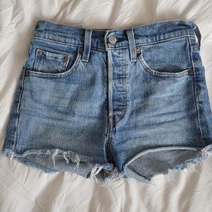 Levi high waisted denim 501 short
